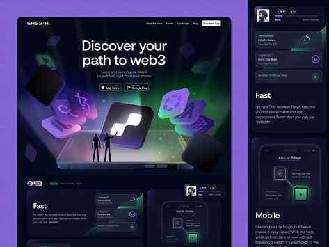 EasyA Web Design by Benten Woodring for unfold on Dribbble Flat Web Design, Ui Design Principles, Brand Essence, Web Development Tools, Mobile Application Design, Cloud Computing Services, Ux Design Inspiration, Web Ui Design, App Design Inspiration