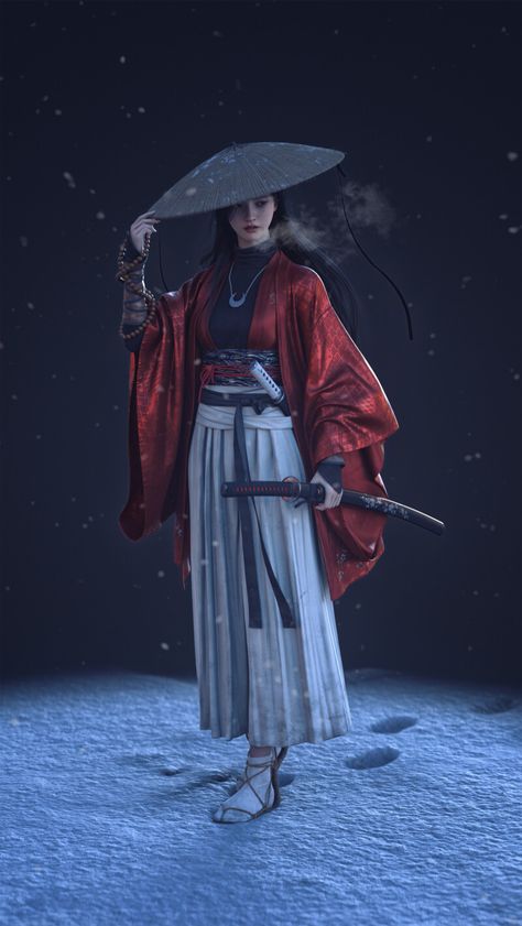 ArtStation - samurai, kim yeong gyu Samurai Dress, Female Warrior Outfit, Samurai Woman, Samurai Concept, Samurai Clothing, Ronin Samurai, Samurai Girl, Japanese Art Samurai, Female Samurai