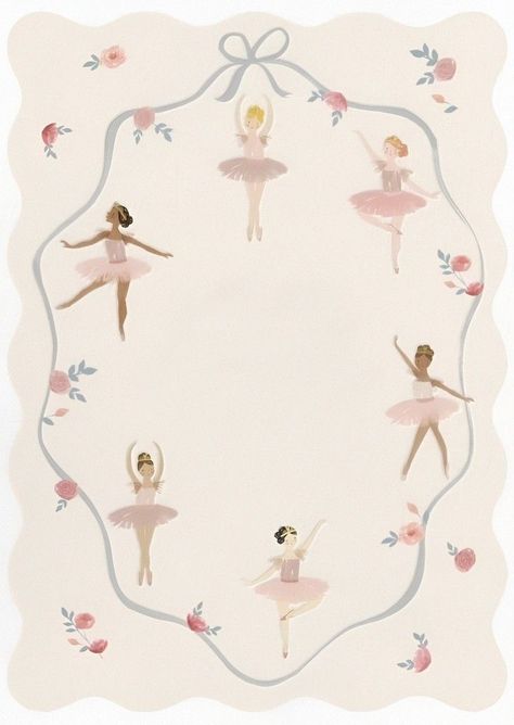 Ballet Wallpaper, Ballerina Birthday Parties, Floral Cards Design, Gender Party, Ballerina Party, Birthday Party Theme Decorations, Ballerina Birthday, Baby Themes, Baby Art