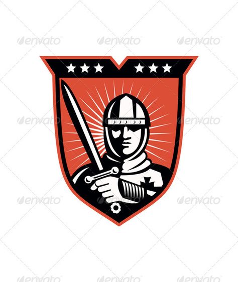 Knight Crusader, Knight Warrior, Web Presentation, Knight Shield, Shield Vector, Knight Templar, Sport Logos, Photoshop Sketch, Professional Business Cards Templates