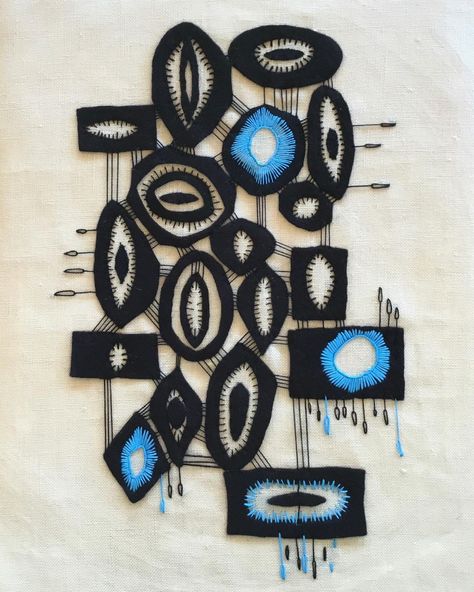 Dhruv Kapoor, Rain Abstract, Outfit Birthday, Abstract Embroidery, Textile Art Embroidery, Applique Quilting, Slow Stitching, Embroidery Inspiration, Cubism