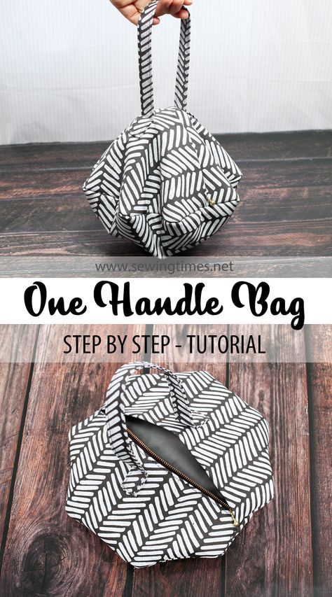 One Handle Bag Pattern, Bag Handles Ideas, Purse Shapes, Diy Handbag Patterns, One Handle Bag, Diy Bags Jeans, Bag Sewing Tutorial, Diy Lace Ribbon Flowers, Purse Sewing Patterns