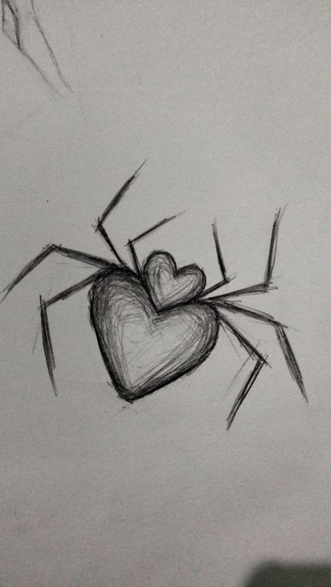 Drawings Of Spider Webs, Drawing Ideas For Big Paper, Small Sketchbook Drawing, Spider Man Heart Drawing, Spider Man Drawing Sketches Easy, Sceches Drawing Ideas Cool, Simple Things To Draw In Your Sketchbook, Spider Gwen Art Sketch, Fence Drawing Easy