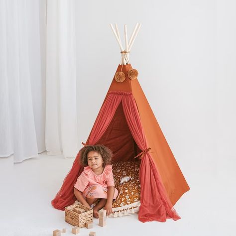 100% Cotton Canvas Fairytale Tipi Tents for Kids Play Tent - Etsy Toddler Teepee, Fairy Tent, Baby Teepee, Baby Tent, Orange Kids, Alternative Living, Dreamy Nursery, Kids Teepee, Kids Teepee Tent