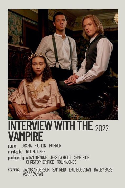 Show Polaroid Poster, Interview With The Vampire 2022, Anne Rice Vampire Chronicles, Sam Reid, Vampire Shows, Vampire Series, The Vampire Chronicles, Vampire Movies, Anne Rice