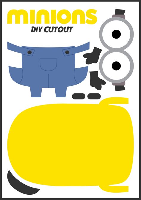 DIY Minion Cutout Projects Minion Patterns Free, Minion Toilet Paper Roll Craft, Minion Themed Football Posters, Minion Red Ribbon Week Door, Printable Minions Free, Minions Diy Crafts, Trunk Or Treat Ideas Minions, Minion Birthday Party Decorations Free Printable, Christmas Minions Drawing