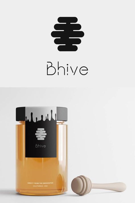 Hive Logo, Honey Label Design, Graphic Designer Studio, Honey Logo, Honey Label, Honey Photography, Honey Brand, Honey Bottles, Honey Packaging