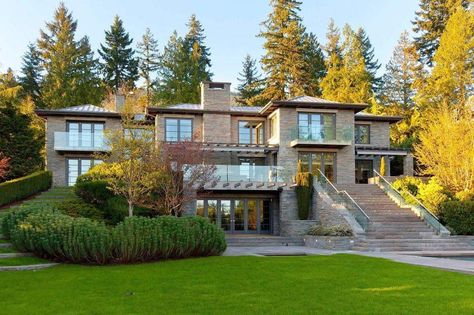 Vancouver Homes, Vancouver House, Mansion Exterior, Canada House, 6 Bedroom House, West Vancouver, Modern Mansion, 3 Bedroom House, Great House