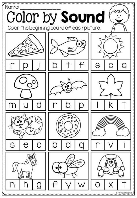 Beginning Sounds Kindergarten, Initial Sounds Worksheets, Beginning Sounds Worksheets, Kindergarten Phonics Worksheets, Kindergarten Letters, Bahasa Melayu, Work Sheet, Free Kindergarten Worksheets, Worksheet For Kids