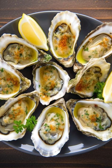 A delicious and flavorful appetizer featuring fresh oysters and a garlic butter sauce. Fresh Oyster Recipes, Oyster Appetizers, Oysters Recipes, Oyster Dishes, White Wine Butter Sauce, Wine Butter, Oyster Recipes, Fresh Oysters, Garlic Butter Sauce