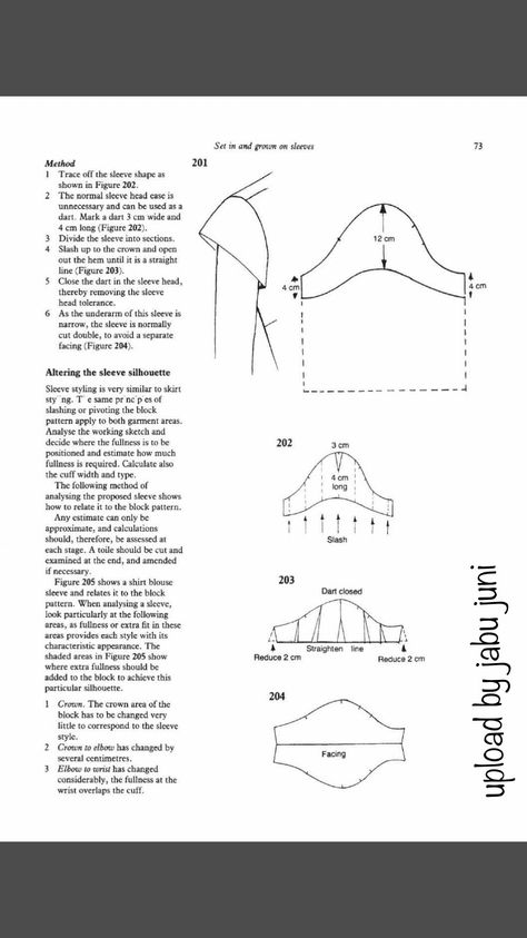 Cap sleeve How To Sew Cap Sleeves, Puff Sleeve Pattern Drafting, Cap Sleeves Pattern, Short Sleeves Pattern, Puff Sleeve Pattern, Pattern Drafting Tutorials, Sewing Shorts, Fashion Illustrations Techniques, Sewing Projects Clothes