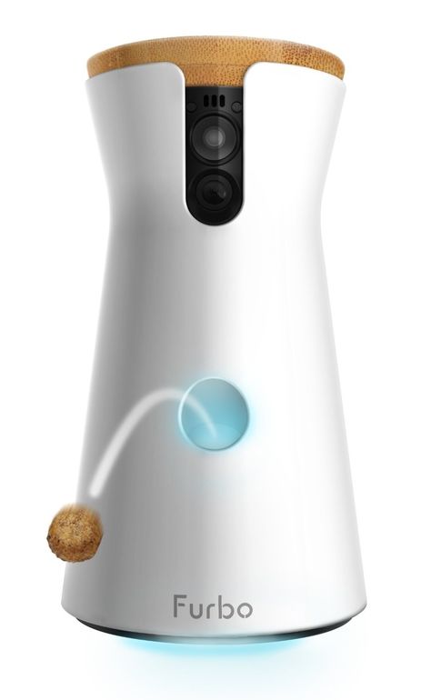 For all dog lovers out there, I am pleased to introduce the Furbo Treat-Tossing Dog Camera: 720p HD Wi-Fi Cam with 2 Way Audio, Night Vision & Barking Alert. The Furbo app will allow real time communication with your pet! The HD camera with night vision will allow you to keep an eye on your pet anytime and anywhere. Dog Camera, Pet Camera, Fun Treats, Pet Treats, Hd Camera, Dog Stuff, 2 Way, Pet Gifts, Dog Accessories