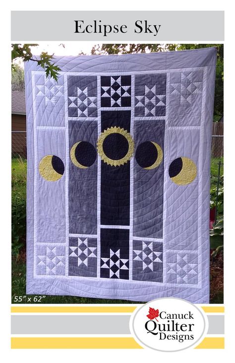 Thank you all for your encouragement on my last post.  The trunk show was well attended and I think went very well.  At least, it seemed lik... Sky Quilt Pattern, Sky Quilt, Moon Quilt, Quilted Wall Hanging, Quilt Modernen, Quilt Care, Cute Quilts, Fall Quilts, Star Quilts