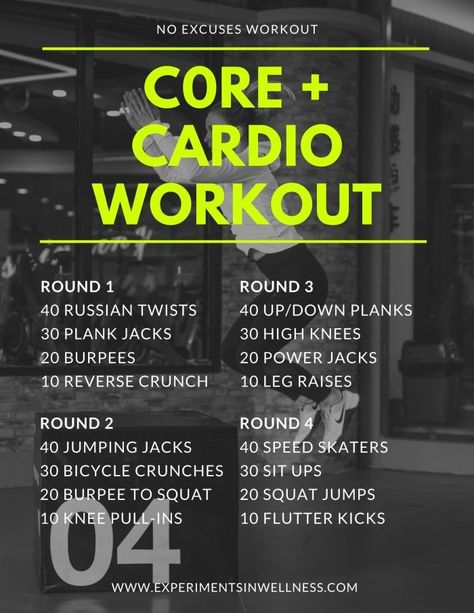 At Home Workout Abs | Core + Cardio - Experiments In Wellness Full Core Workout Gym, Amrap Core Workout, Cardio Workout At Home List, Abs Emom Workout, Cardio Core Circuit, Hiit Core Workout At Home, Core Crossfit Workout, Core Hit Workouts, Core Bootcamp Workout