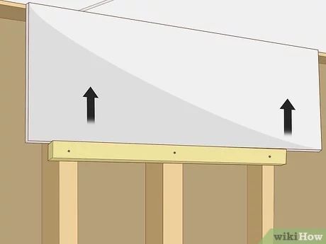 3 Ways to Hang Drywall by Yourself - wikiHow How To Hang Drywall, Alternatives To Drywall, Hanging Drywall, Drywall, Home Renovation, Home Diy