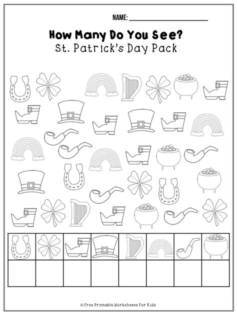 50 pages of free St Patrick’s Day themed printable worksheets for kids. Includes a variety of literacy, math and fine motor activities. #freeprintableworksheetsforkids #preschool #stpatricksday #march #kindergarten Leprechaun Activities, Letter Writing Practice, Printable Worksheets For Kids, St Patrick Day Activities, Free Printable Games, Kids Worksheets Printables, Fun Games For Kids, Fun Printables, Alphabet Preschool