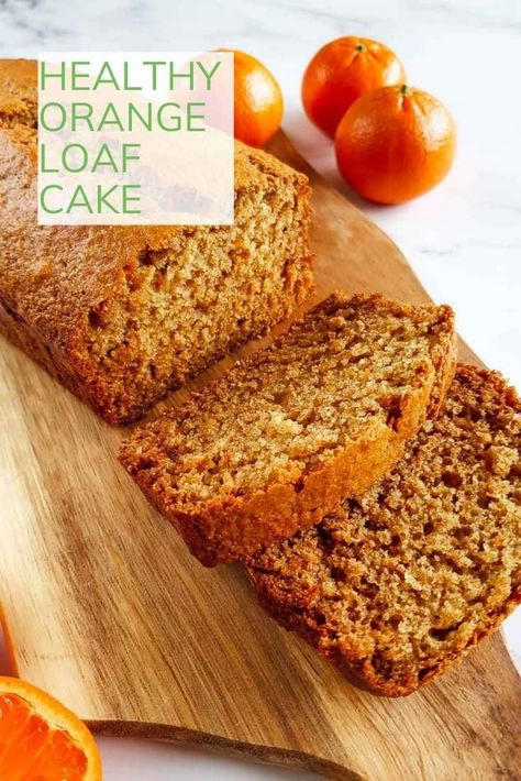 This healthy orange loaf cake is really easy to make, tastes great, and stores well. A quick and easy bread for breakfasts or treats. This is hearty, healthy and packed with nutrients. It uses fresh oranges as well as orange extract to get a strong orange flavor. It can also easily be made vegan by substituting the eggs and honey with vegan alternatives. I love to serve it as a quick snack or dessert, but it's also suitable as a breakfast alternative served with a cream cheese spread on top. Orange Extract Uses, Healthy Recipes With Oranges, Healthy Orange Dessert Recipe, Orange Desserts Healthy, Healthy Orange Dessert, Orange Cake Healthy, Recipes With Oranges Healthy, Healthy Orange Recipes, Vegan Orange Recipes