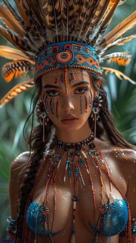 Aztec Female Warrior, Aztec Warrior Tattoo, Native Beauty, Cultural Beauty, Warrior Goddess, Aztec Warrior, Western Civilization, Woman Design, Image Swag