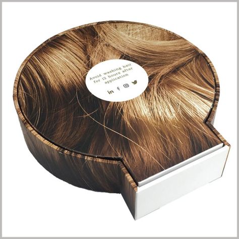 Exquisite gift packaging for hair extension boxes | Wigs boxes Hair Box Packaging Design, Hair Extension Packaging Boxes, Hair Extension Packaging Ideas, Wig Packaging Ideas, Accessories Packaging Ideas, Products Packaging Ideas, Hair Extensions Packaging, Creative Product Packaging, Hair Extension Packaging