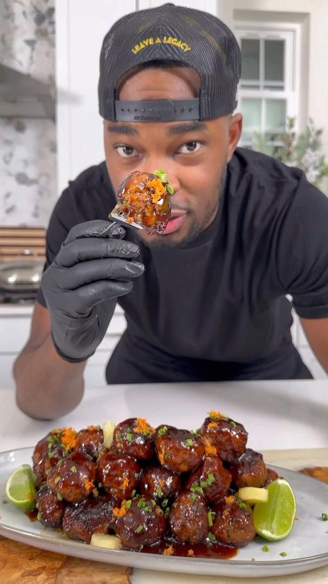 Jamaican Jerk Meatballs Recipe, Ground Turkey Bbq Meatballs, Bbq Jerk Meatballs, Jerk Turkey Meatballs, Jamaican Jerk Meatballs, Ground Turkey Meatballs Recipes, Daven Gates Recipes, Jamaican Meatballs, Soft Meatballs Recipes