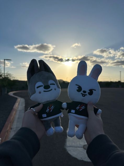 skz, skzoo, skzoo plush wolfchan, leebit, bang chan, lee know, kpop, kpop aesthetic, skz aesthetic, sunset Skzoo Plush Wallpaper, Straykids Core Aesthetic, Skzoo Plush Aesthetic, Wolfchan Plush, Stay Core Aesthetic, Leebit Plush, Skz Core Aesthetic, Skzoo Widgets, Lee Know And Leebit