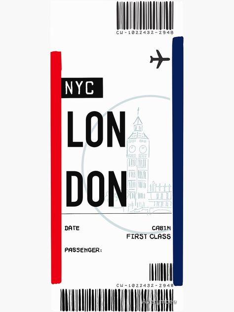 London Flight Ticket Aesthetic, London Ticket, Uk Flight Ticket, London Eye Sticker, Ticket Airplane, London Plane Ticket, London Decor, Airplane Tickets, Air Tickets