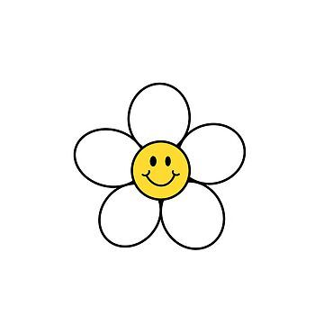 Smiling Flower, Flower White, Funny Drawings, White Caps, Highlight Icons, A Cap, White Stickers, Instagram Highlight Icons, Caps For Sale