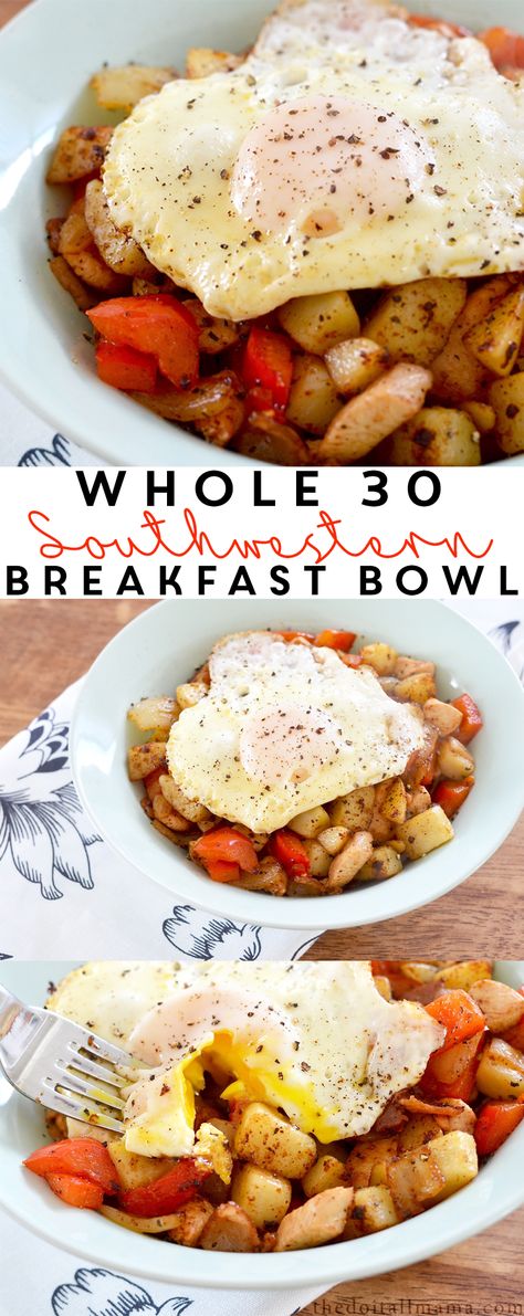 Southwest Breakfast, Cheap Family Meals, Whole 30 Breakfast, Whole 30 Diet, Recipe 30, Breakfast Bowl, Think Food, Breakfast Time, Whole 30 Recipes