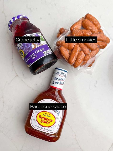 Bbq And Grape Jelly Weenies Lil Smokies, Mini Hot Dogs In Crock Pot Grape Jelly, Smokies In Crockpot Grape Jelly, Bbq Grape Jelly Smokies, Grape Jelly Weenies Lil Smokies, Grape Jelly Cocktail Weiners, Cocktail Smokies Recipes Grape Jelly, Sausage Grape Jelly Bbq Sauce, Cocktail Weinies Grape Jelly