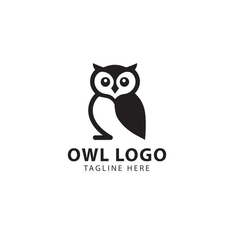 Owl logo illustration for company busine... | Premium Vector #Freepik #vector Owl Logo Illustration, Owl School, Happy Owl, Owl Graphic, Cartoon Owl, Owl Vector, Owl Logo, Bakery Logo, Computer Icon