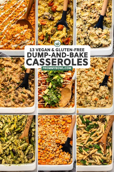 Gf Df Casseroles, Gluten Free Vegan Casserole Recipes, Dairy Free Dump Meals, Healthy Casserole Recipes Dairy Free, Vegan Casseroles Plant Based, Easy Vegan Gluten Free Dinner, Low Effort Vegan Meals, Gf Casserole Recipes For Dinner, Dairy Free Meat Free Recipes