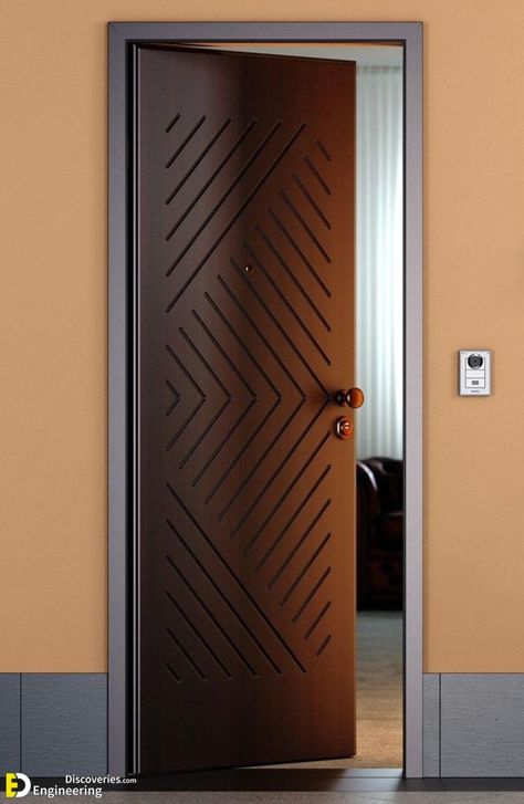 40 Stylish Modern Wooden Door Design Ideas - Engineering Discoveries House Door Design Woods, Bed Rooms Door Design Modern, Room Door Design Modern Wood, Modern Room Doors, Flush Door Design Modern, Room Door Design Modern, Room Door Design Bedrooms, Door Design Modern Interior, Wood Door Design