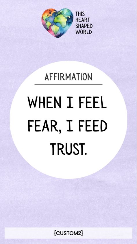 Positive affirmations: When I feel fear, I feed trust. Live Your Best Life, Overcoming Fear, Best Life, Daily Affirmations, Live For Yourself, Positive Affirmations, Life Is Good, Affirmations, Feelings