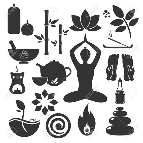 Ayurveda Logo, Illustrator Inspiration, Spa Center, Beauty Icons, Yoga Studio, Inspiration Art, Art Beautiful, Logo Designs, Inspiration Ideas