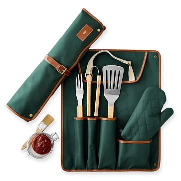 Barbecue Tool Set, Racing Green Bbq Tool Set, Bbq Set, Wood Utensils, Bbq Gifts, Wine Bucket, Barbecue Tools, Grill Set, Mark And Graham, Bbq Party