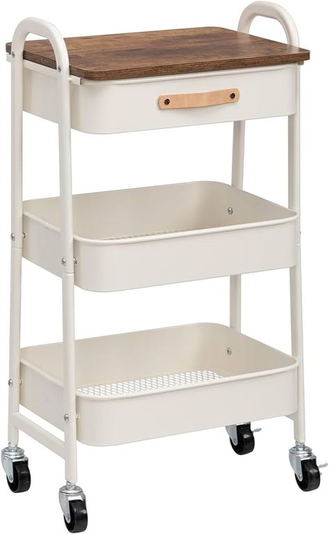 Amazon.com: AGTEK Makeup Cart, Movable Rolling Organizer Cart, 3 Tier Metal Utility Cart, Rosiness : Office Products Bible Cart, Cleaning Cart Ideas, Whimsy Kitchen, Medicine Cart, Metal Utility Cart, Makeup Cart, Hanging Cups, Storage Carts, Rolling Shelves