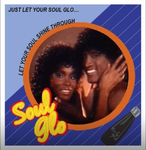 Soul Glo lyrics: ♫ Just let your soooouuuuul glow baby/  feeling oh so silky smooth/  Just let it shine through yeah/  Just let your soooouuuul glow oooo/  ♪ (Soul glow) Soul Glow, Jheri Curl, Natural Hair Problems, America Party, Coming To America, Soul Shine, Birthday Meme, Black Culture, New Wave