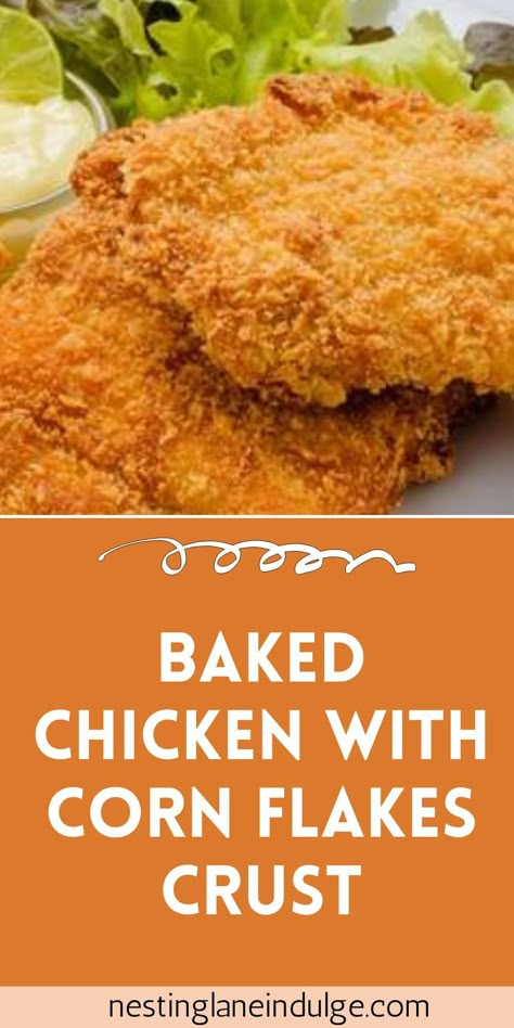 Cornflake Chicken With Mayo, Frosted Flake Crusted Chicken, Baked Chicken Corn Flakes Recipes, Recipes With Corn Flakes Cereal, Baked Corn Flake Chicken, Oven Fried Chicken With Corn Flakes, Chicken Corn Flakes Recipes Oven Baked, Frosted Flake Chicken, Chicken Recipes With Corn Flakes