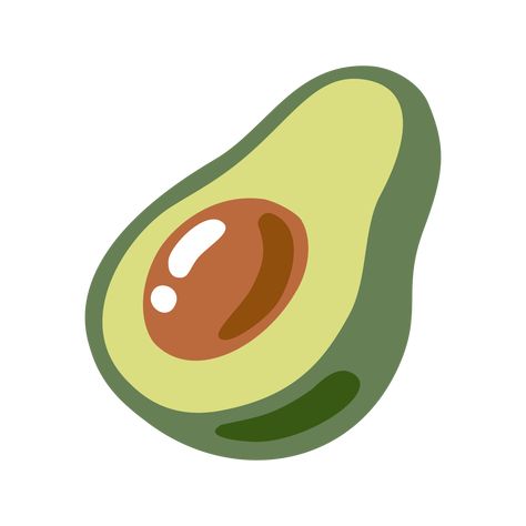 Avocado, green fruit with brown pills, flat style. Food Clipart, Green Fruit, Avocado Green, Flat Style, Cute Food, Fashion Flats, Free Png, Avocado, Royalty