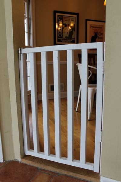 diy wooden dog or baby gate, pets animals, stairs Wooden Baby Gates, Extra Wide Baby Gate, Old Baby Cribs, Wide Baby Gate, Diy Dog Gate, Diy Gate, Baby Gate For Stairs, Diy Baby Gate, Dog Gates