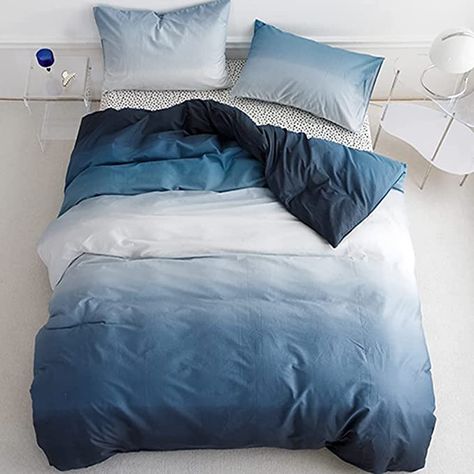 Sky Blue Gradient, Blue And White Comforter, Queen Size Comforter Sets, Velvet Comforter, Blue Comforter Sets, Blue Bedding Sets, White Gradient, Blue Comforter, Queen Size Comforter