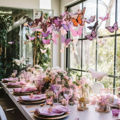 Bridal Shower Inspo, Wedding Shower Themes, Garden Bridal Showers, Bridal Shower Planning, Spring Bridal Shower, Bridal Shower Inspiration, Butterfly Baby Shower, Bridal Tea, Butterfly Party