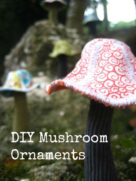 Free tutorial. Great last-minute gifts. Check out all their personalities at the end of the post! Saturday Post, Diy Mushroom, Mushroom Ornaments, Cider Press, Mushroom Crafts, Waldorf School, Concrete Crafts, Mushroom Decor, Ornament Tutorial