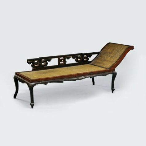 Chinese Hardwood Rattan Daybed Antique Vintage Chaise Lounge Victorian Regency | eBay Antique Daybed, Asian Style Bedrooms, Boho Dining Chairs, Leather Daybed, Rattan Daybed, Sofa Storage, Vintage Bed, Vintage Table Lamp, Ancient China