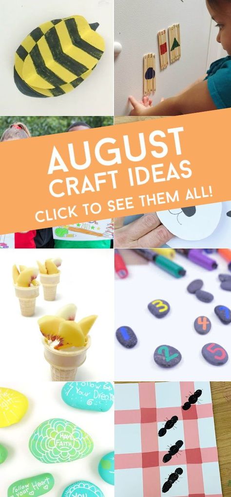 These August activities for preschoolers are the perfect addition to several summer lesson plans. Make them during a summer camp craft time, turn them into a summer station, use them as fun morning work, or create them at home during your summer break. #august #preschool #craftsforkids #twitchetts August Activities For Kids, August Kids Crafts, August Activities, August Crafts For Kids, Back To School Crafts For Kids, Summer School Crafts, August Crafts, September Crafts, Summer Camp Crafts