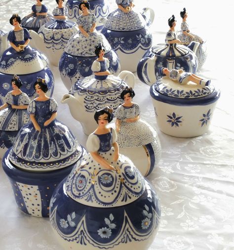 Studio Artist, Half Dolls, Blue And White China, Porcelain Jewelry, Assemblage Art, Ceramic Figurines, Chinese Porcelain, Porcelain Vase, China Porcelain