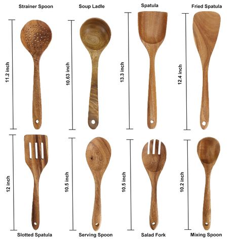 Bekith 8 Pack Wooden Spoons for Cooking, Kitchen Utensils Set, Natural Teak Long Wood Spoon and Spatula for High Heat Stirring, Baking, Non Stick Pots and Pans : Amazon.ca: Home Kitchen Crafts Diy, Wood Kitchen Tool, Wood Kitchen Utensils, Wooden Cooking Utensils, Wood Spoon Carving, Kitchen Utensils Set, Wood Utensils, Wooden Kitchen Utensils, Spoon Carving