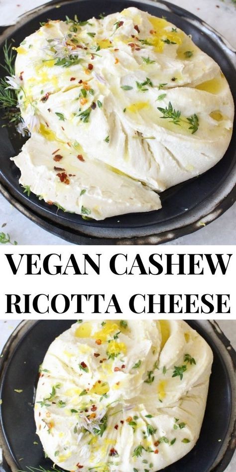 Vegan Ricotta Cheese Cashew, Cashew Ricotta Recipe, Vegan Walnut Cheese, Vegan Ricotta Recipe, Vegan Brie Cheese Recipe, Raw Meals Vegan, Raw Vegan Food Recipes, Raw Vegan Lasagna, Raw Vegan Breakfast Recipes