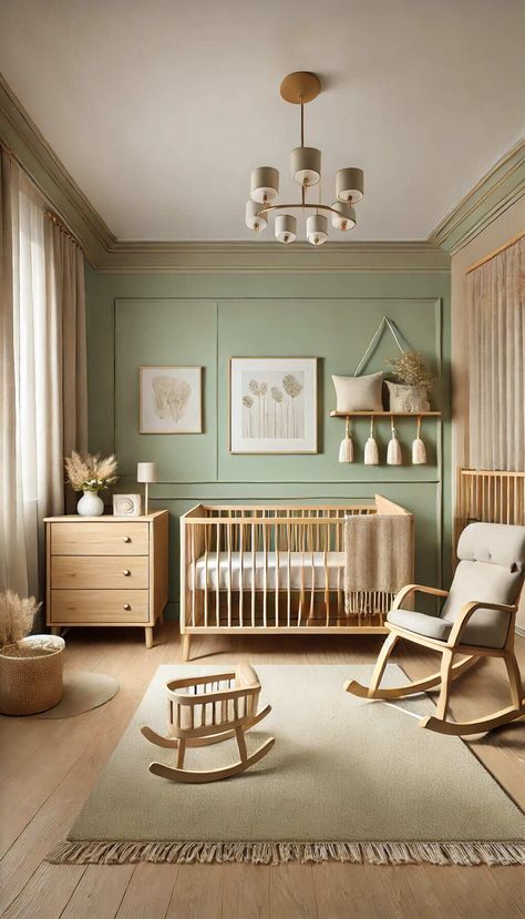 25 Sage Green Nursery Ideas for a Soothing and Serene Baby Room 30 Sage Woodland Nursery, Sage Baby Room, Sage Baby Nursery, Green Nursery Neutral, Sage Green Nursery Ideas, Green Nursery Ideas, Green Nursery Girl, Nursery Room Colors, Green Baby Nursery