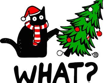 Pets Wallpaper, Black Cat Svg, Svg Tree, Cat Christmas Tree, What Cat, Cat Svg, Exotic Animals, Navidad Diy, Retro Logos